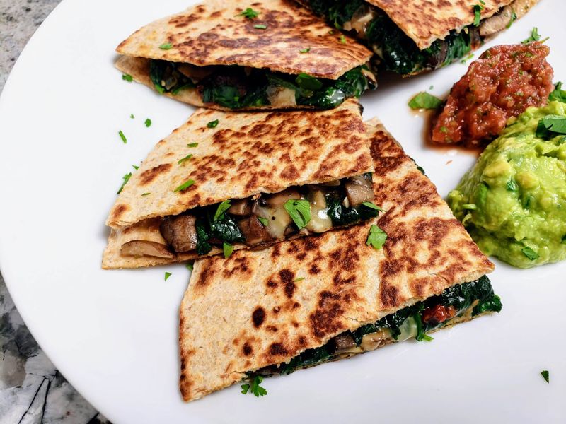 Spinach and Cheese Quesadillas