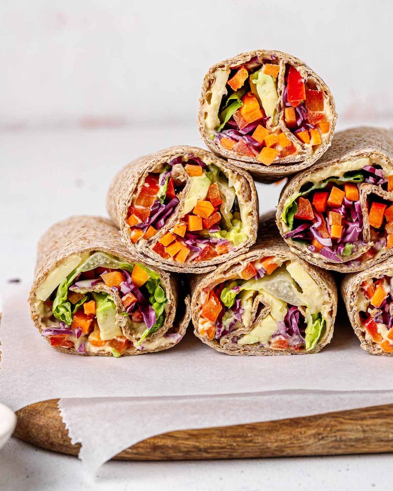 Rainbow Veggie Wraps