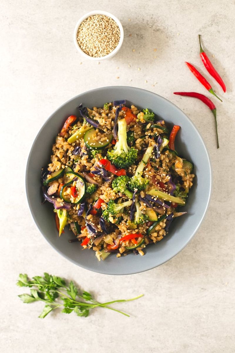 Brown Rice & Vegetable Stir-Fry