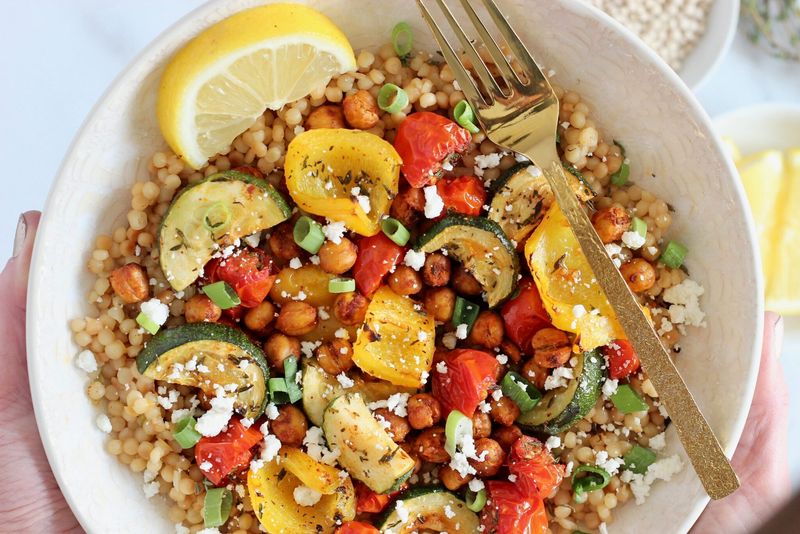 Couscous and Roasted Veggie Bowl