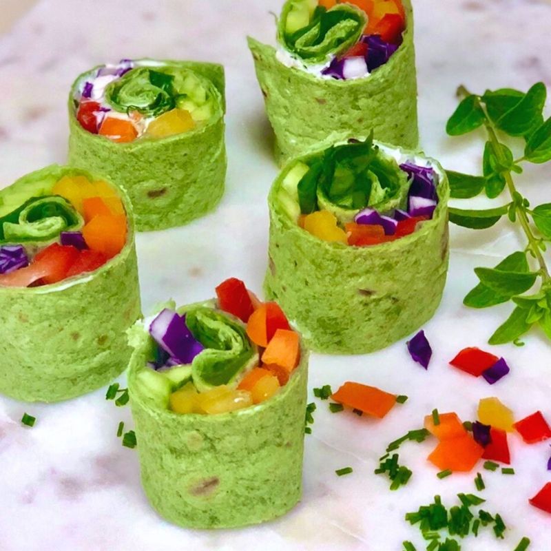 Rainbow Veggie Wraps