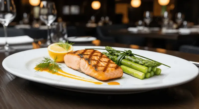Grilled Salmon with Asparagus