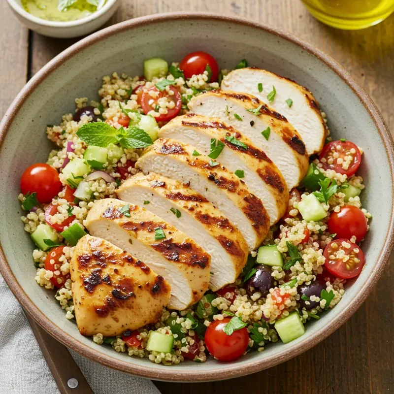 Quinoa Salad with Grilled Chicken