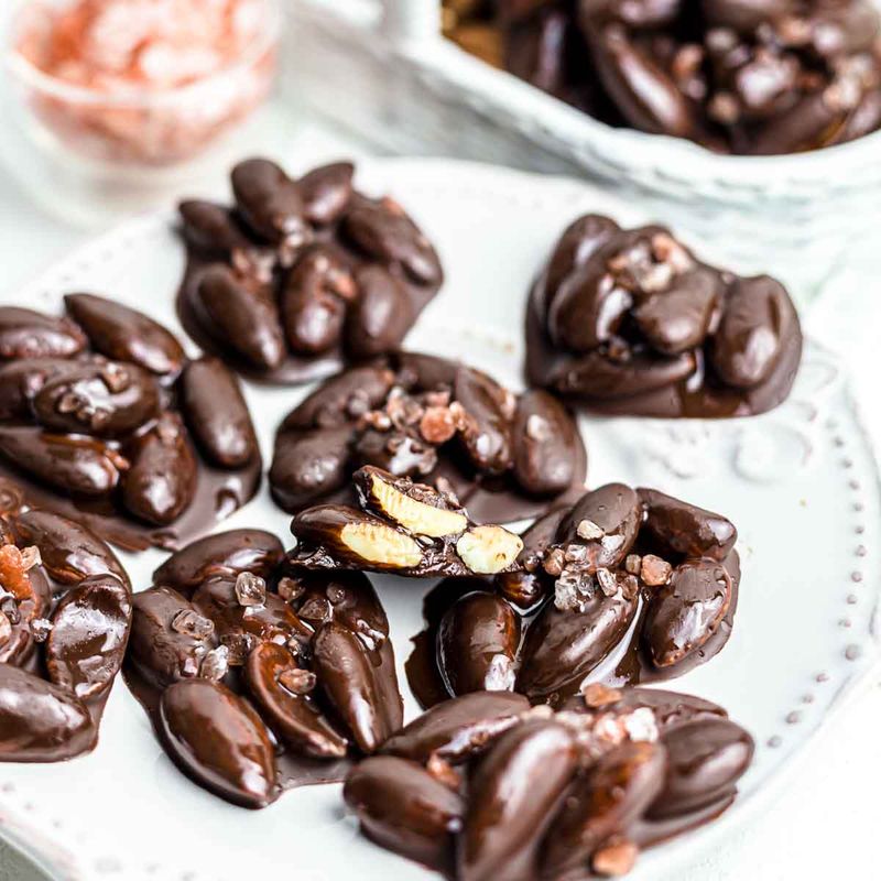 Dark Chocolate and Almond Bites