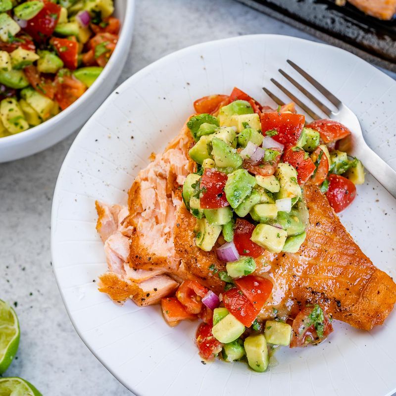 Salmon with Avocado Salsa