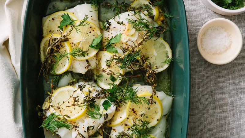 Baked Cod with Lemon and Dill
