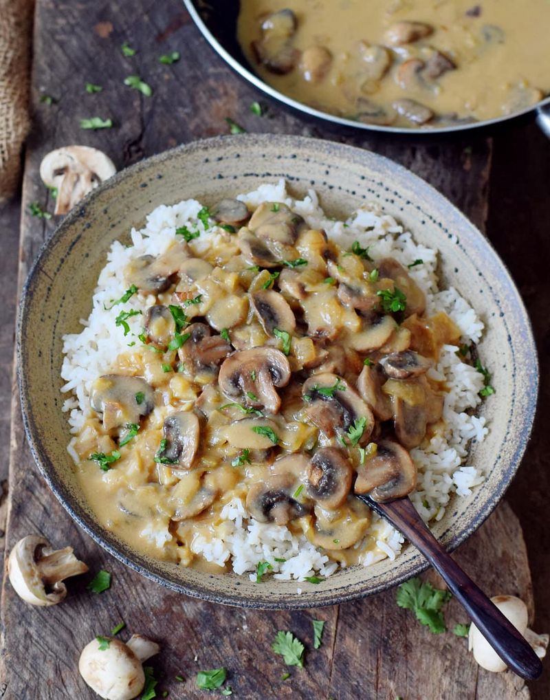 Vegan Mushroom Stroganoff