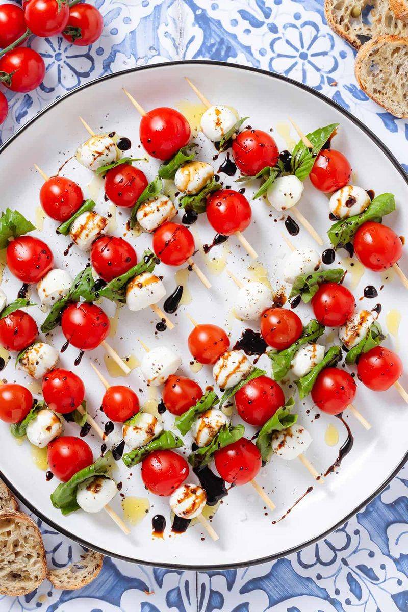 Vegan Caprese Skewers