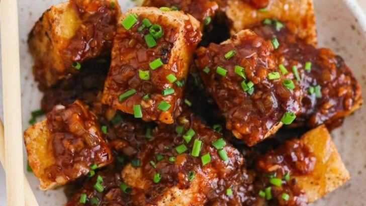 Glazed Honey Garlic Tofu Recipe