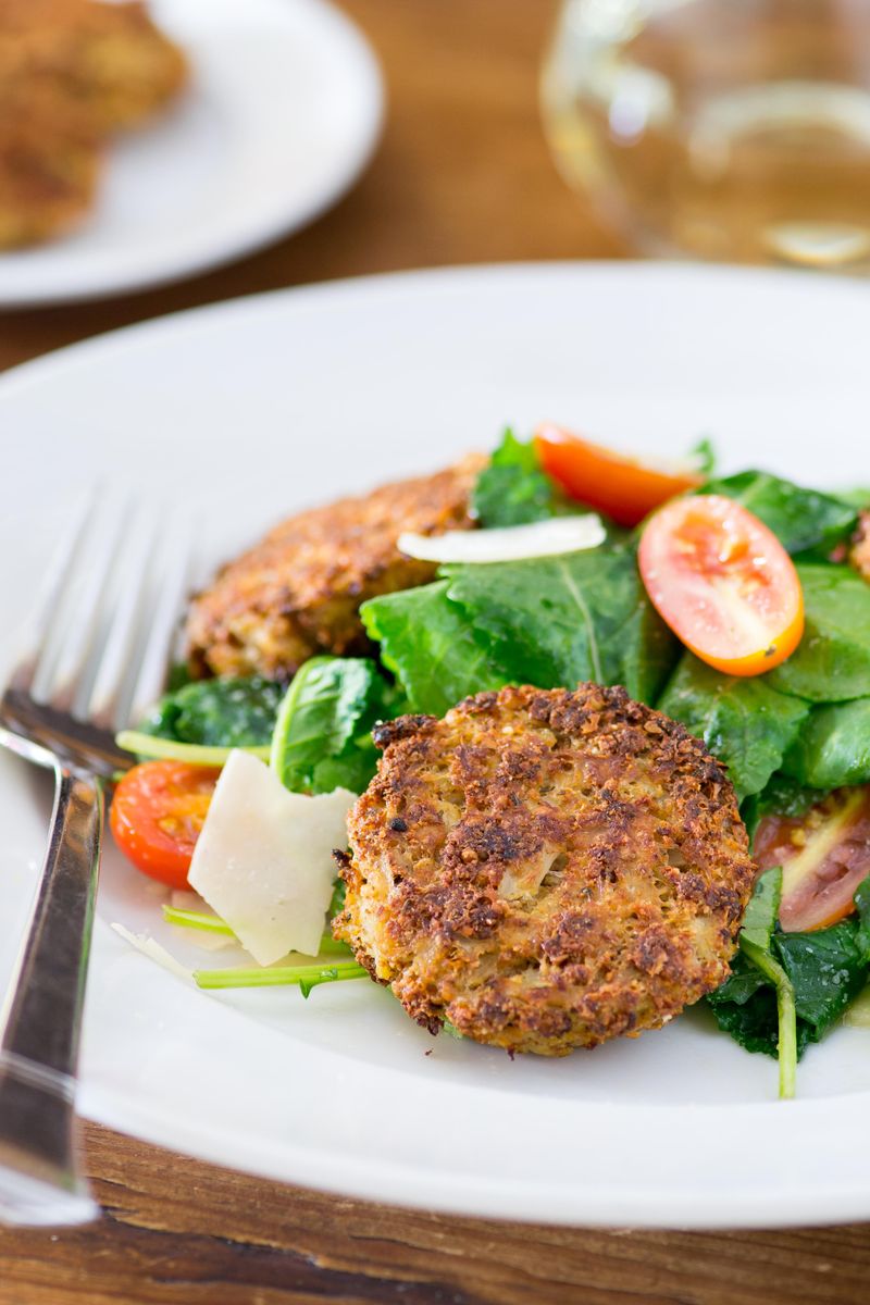 Kale and Falafel Caesar Salad