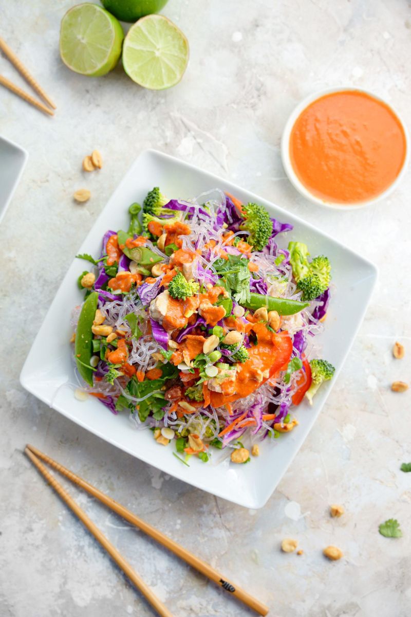 Spicy Thai Falafel Salad
