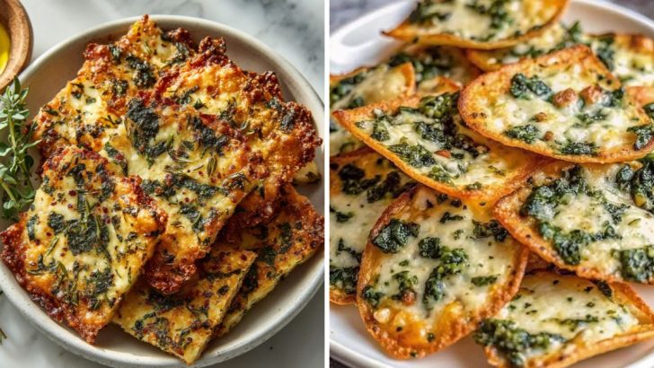 7 Varieties Of Mediterranean Spinach Cheese Crisps You HAVE To Try