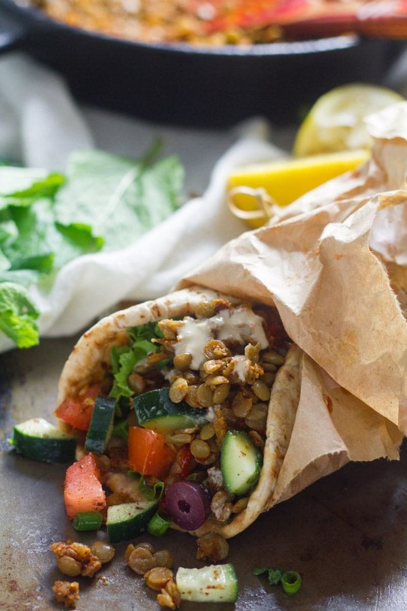 Lentil and Veggie Pita