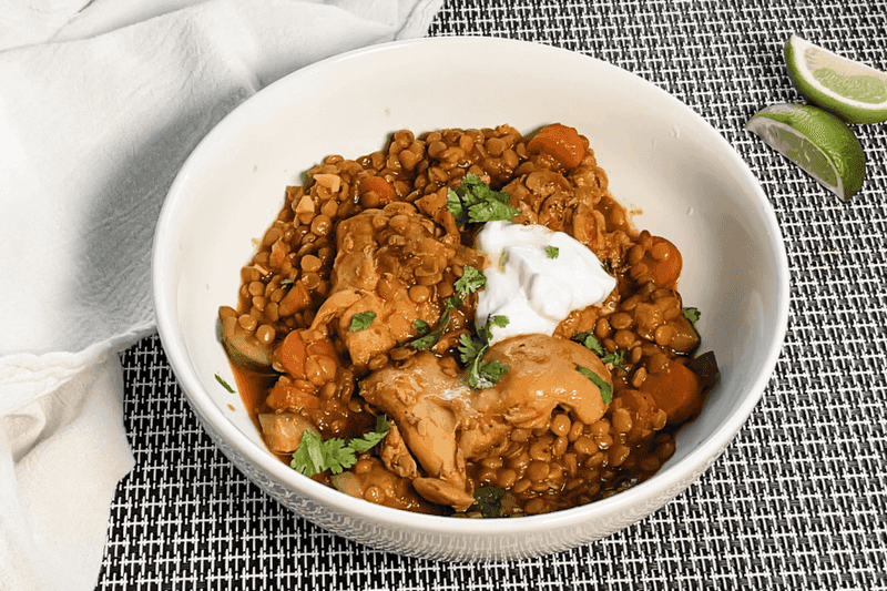 Herbed Chicken and Lentils