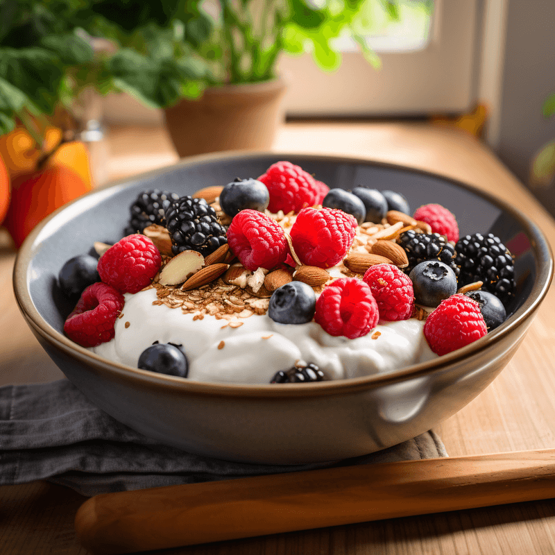 Greek Yogurt Parfait with Nuts and Berries