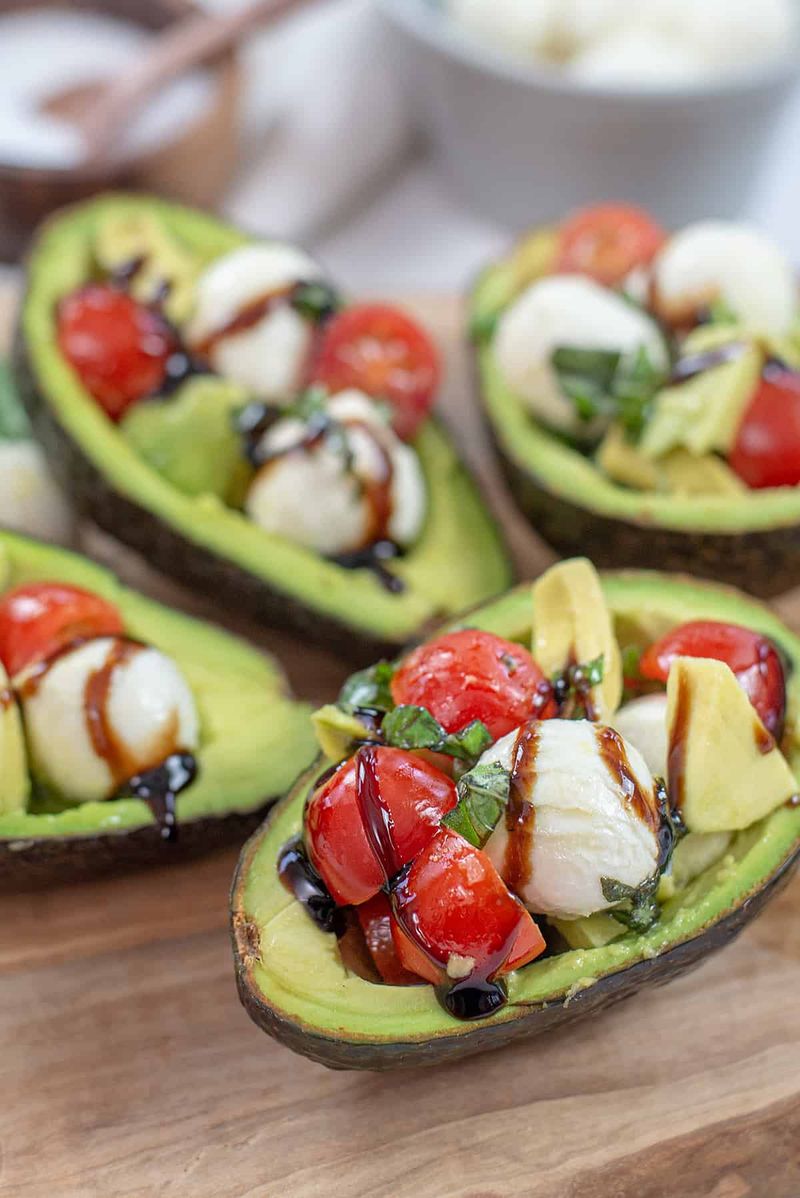 Caprese Stuffed Avocados
