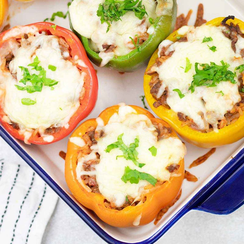 Stuffed Bell Peppers with Beef