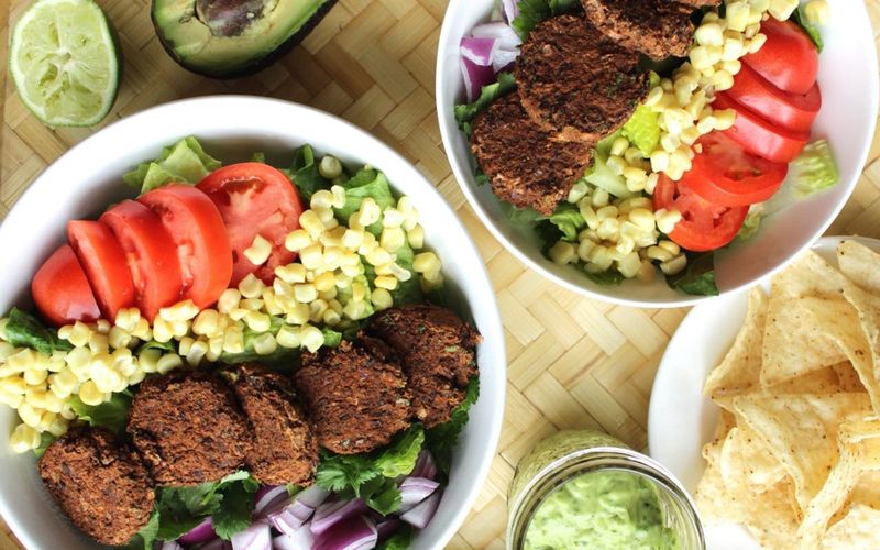 Southwestern Falafel and Corn Salad