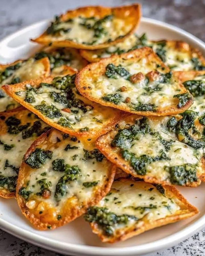 Olive Tapenade Spinach Crisps