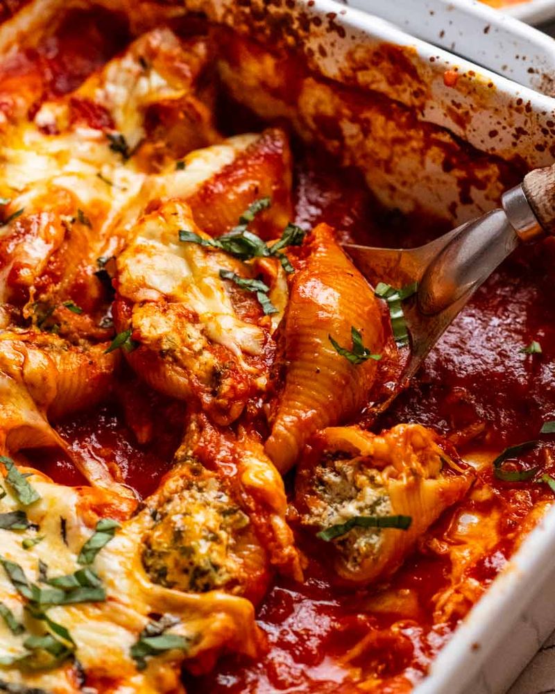 Spinach and Ricotta Stuffed Shells