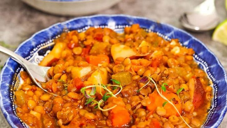 The Most Delicious Vegan Lentil Mushroom Stew Recipe Out There