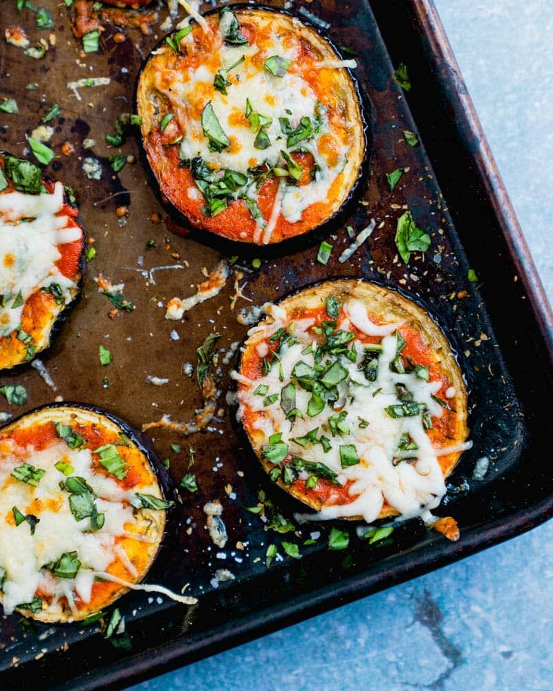 Grilled Eggplant Pizzas