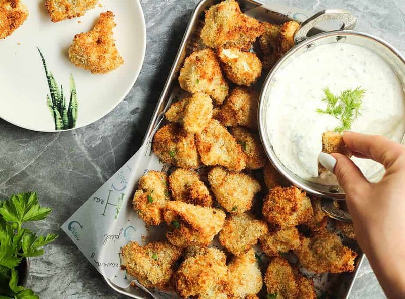 Cheesy Cauliflower Bites