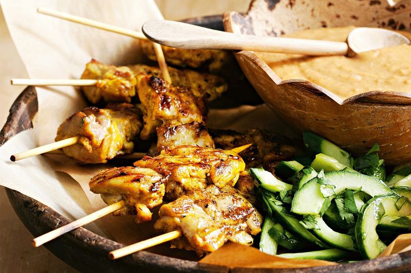 Gingerbread Chicken Skewers