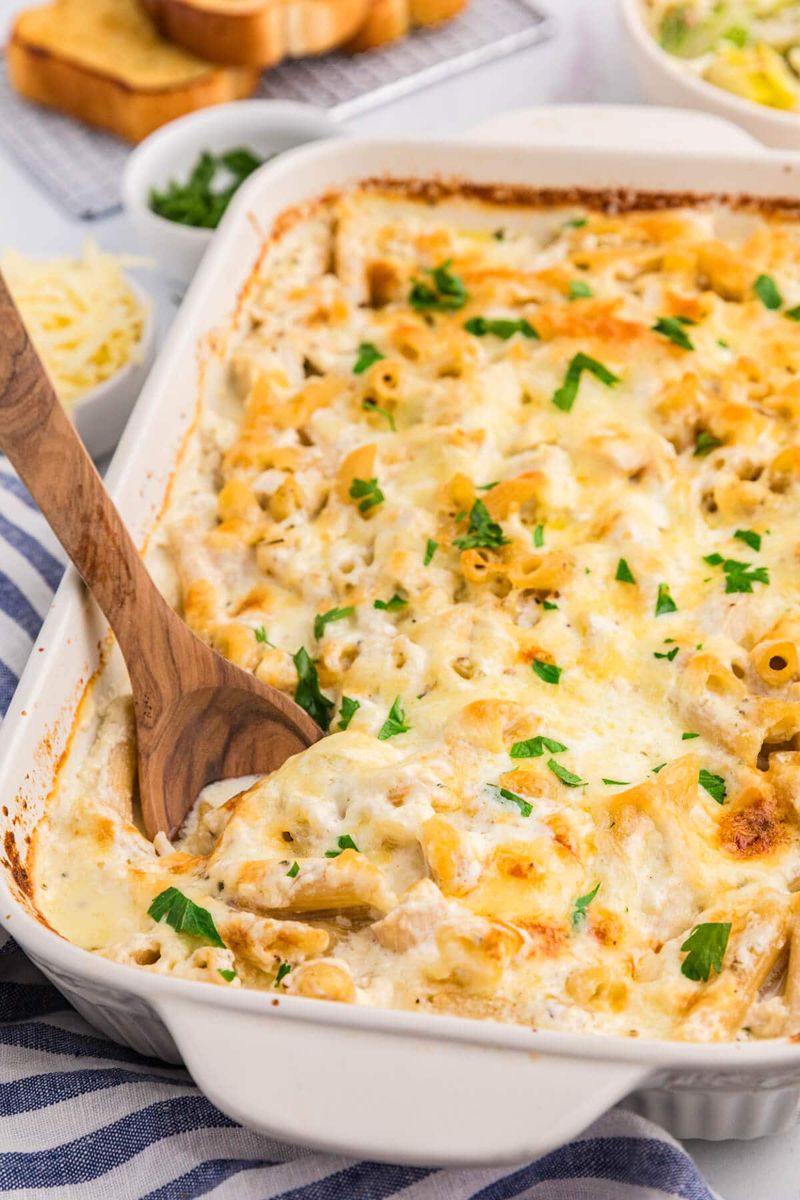 Chicken Alfredo Bake