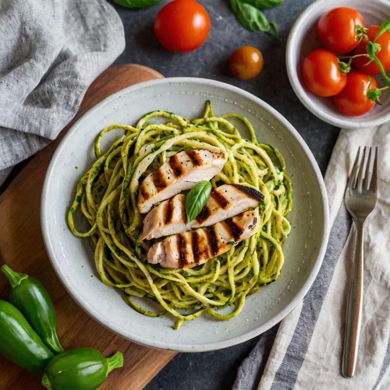 Pesto Zoodles with Chicken