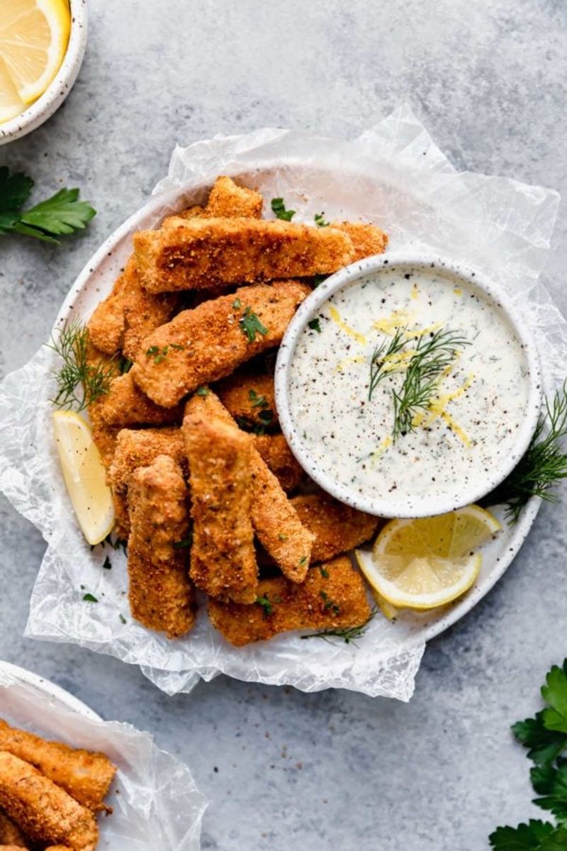 Fish Sticks with Homemade Tartar Sauce
