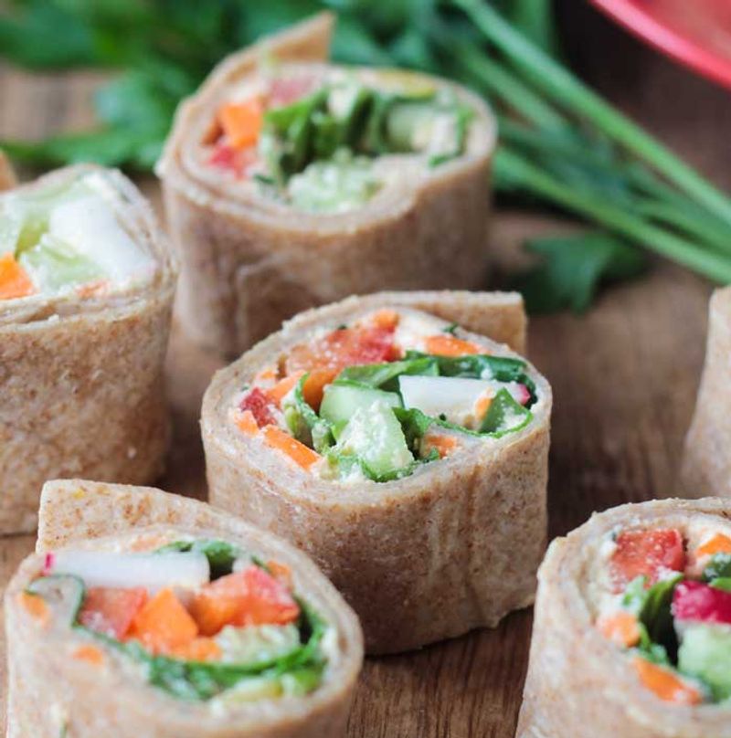 Veggie and Hummus Roll-Ups