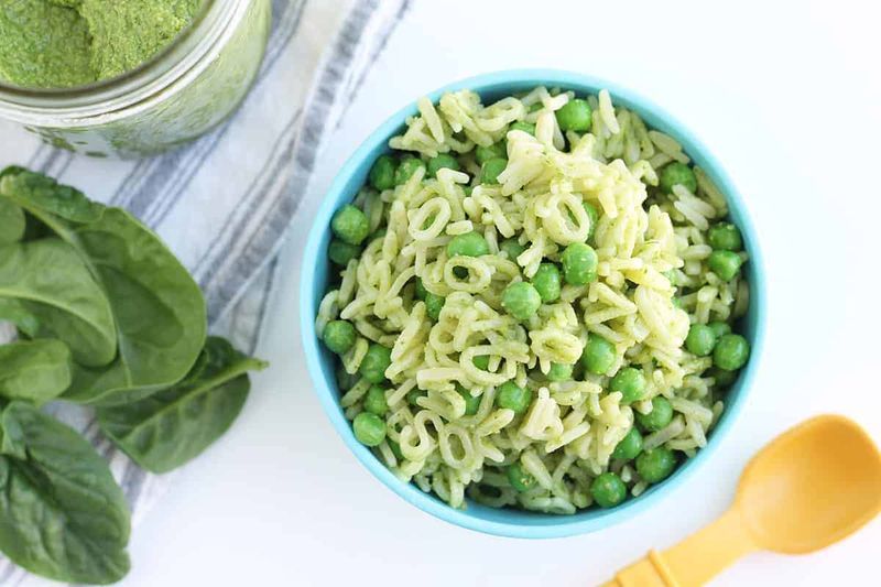 Pasta with Pesto and Peas