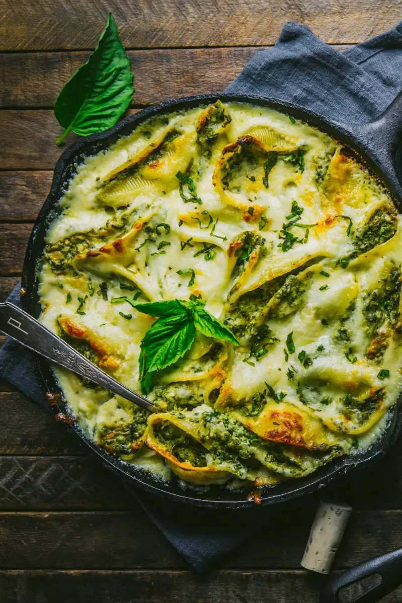Spinach and Cheese Stuffed Shells