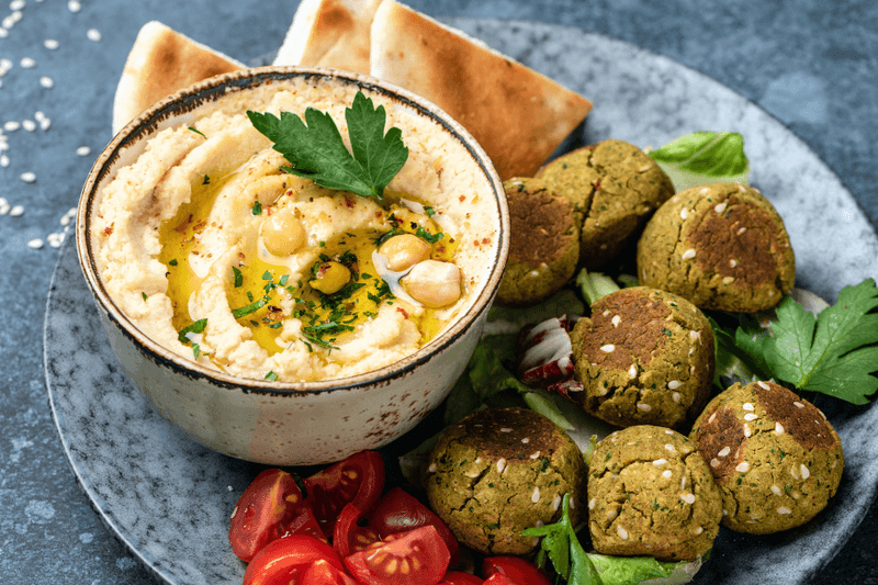 Baked Falafel with Hummus