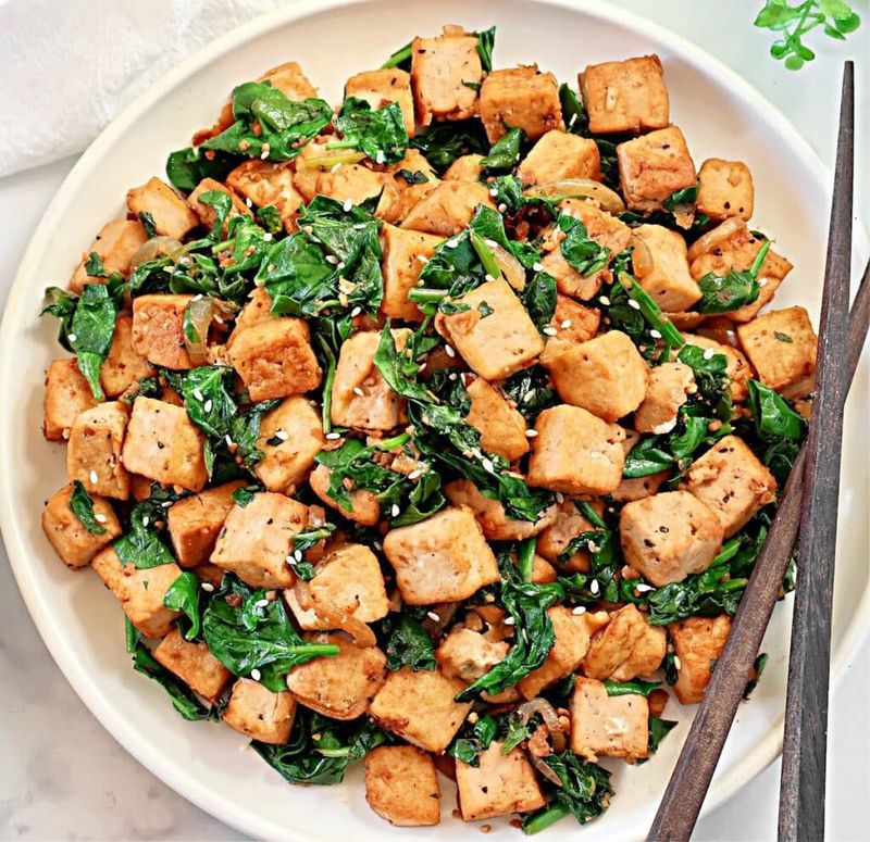 Spinach and Tofu Stir-Fry
