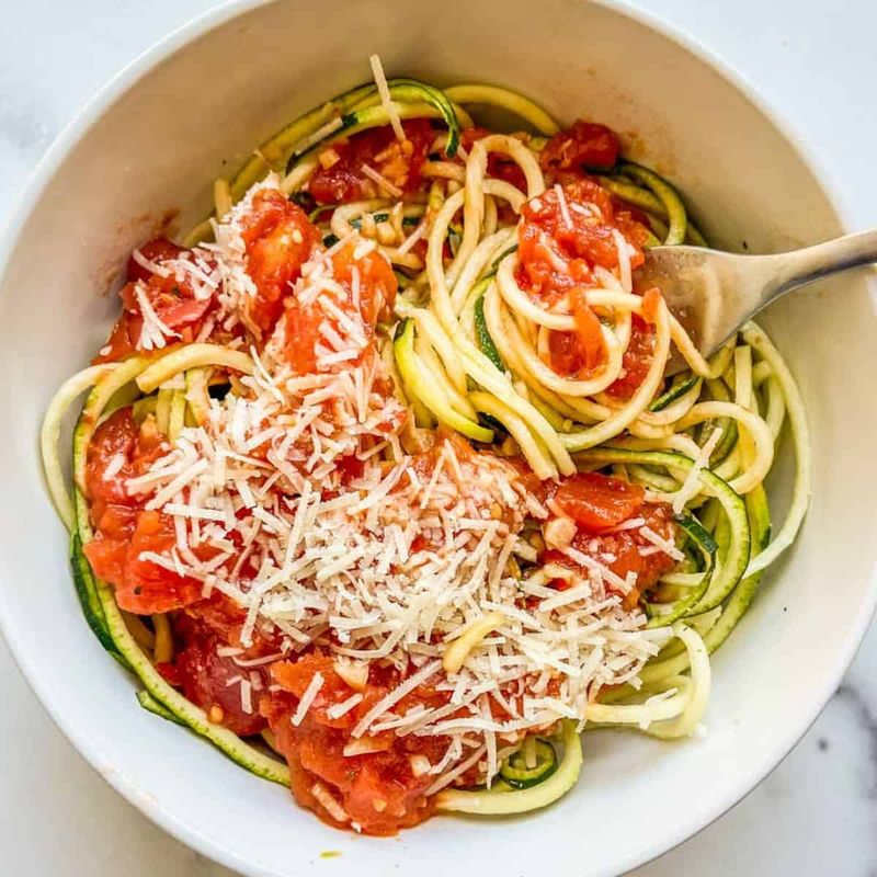 Zucchini Noodles with Marinara