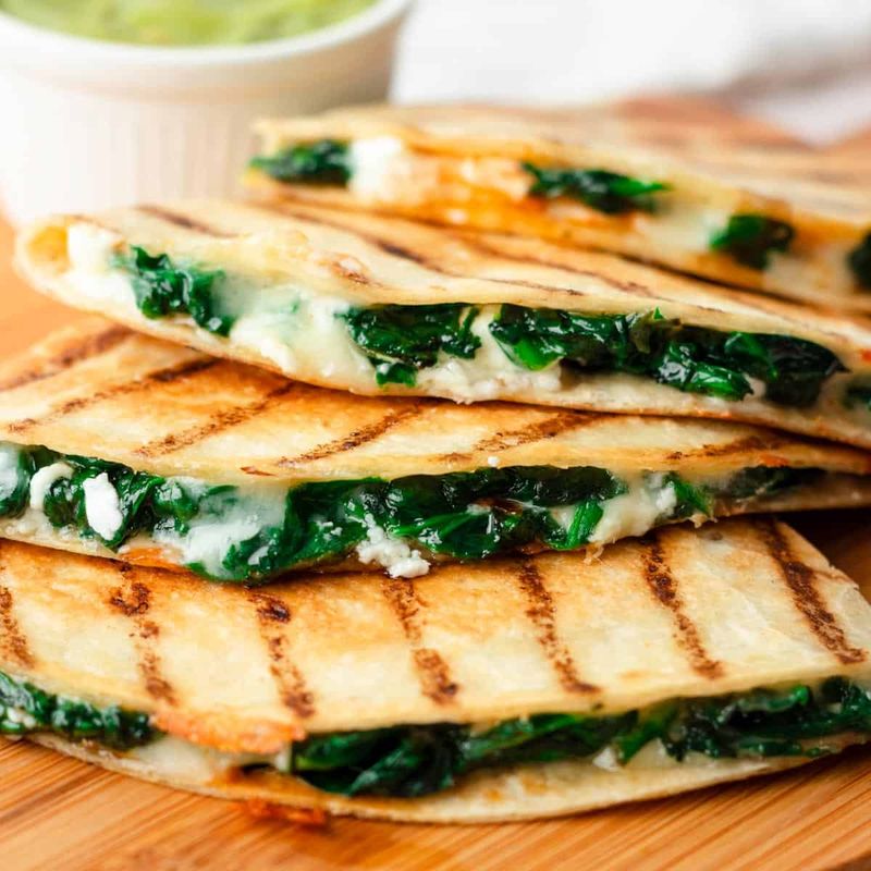 Spinach and Cheese Quesadillas