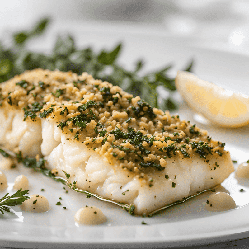 Baked Cod with Herb Crust