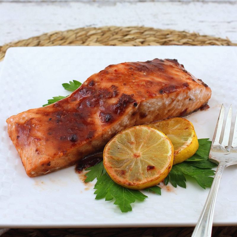 Mulled Wine Glazed Salmon