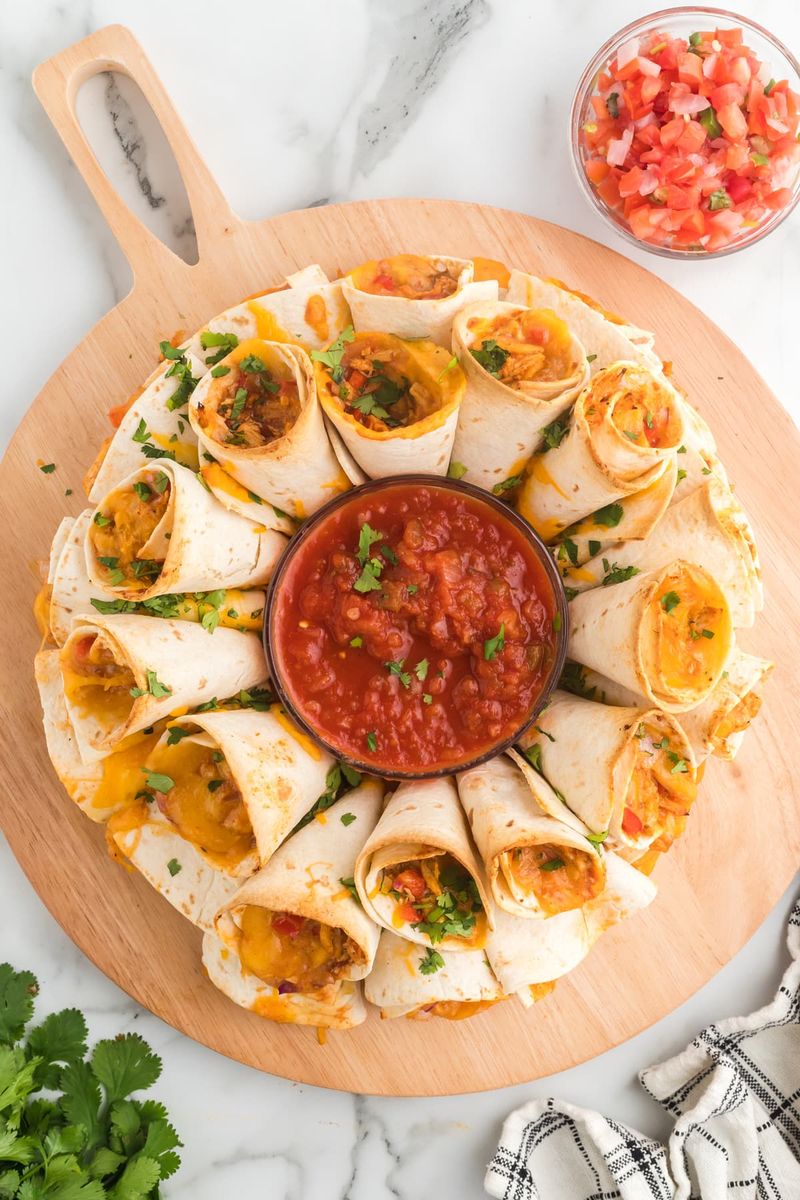 Chicken Quesadilla Pinwheels