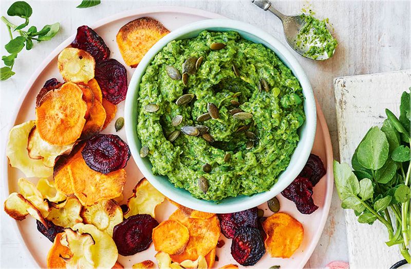 Veggie Chips with Guacamole