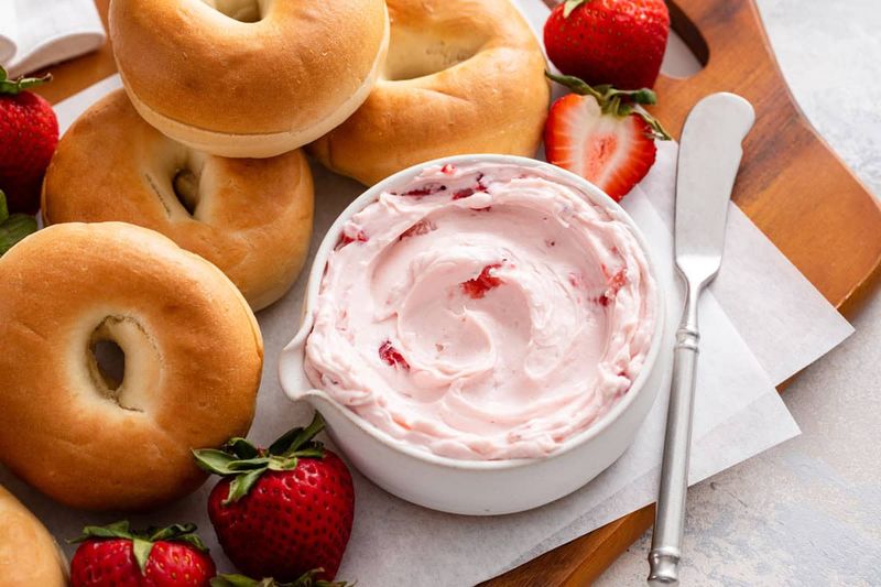 Strawberry Cream Cheese Bagel