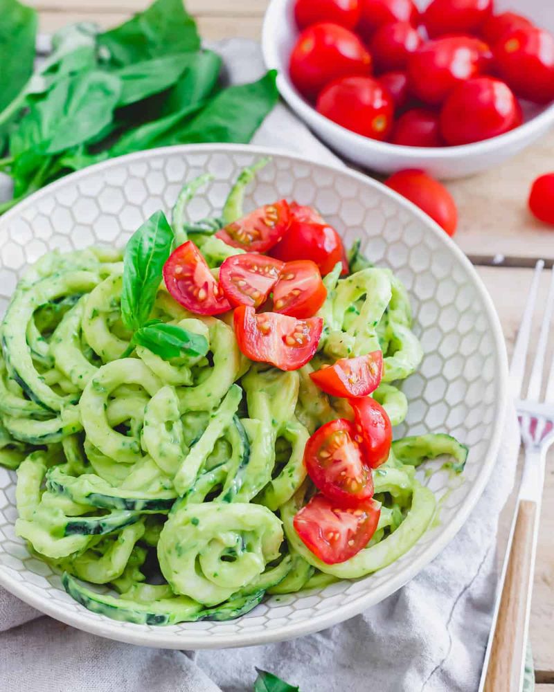 Zucchini Noodles with Avocado Sauce