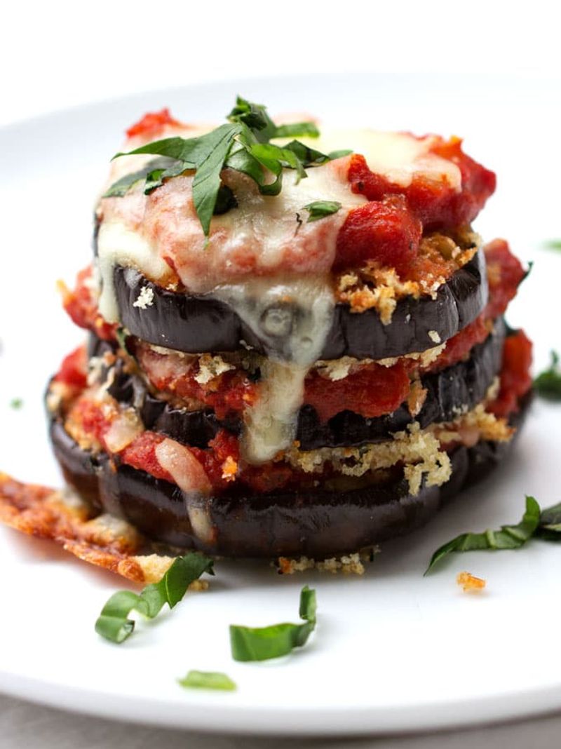Eggplant Parmesan Stacks
