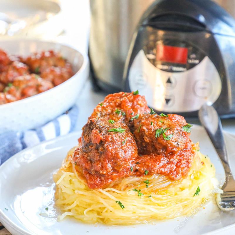 Spaghetti Squash and Meatballs