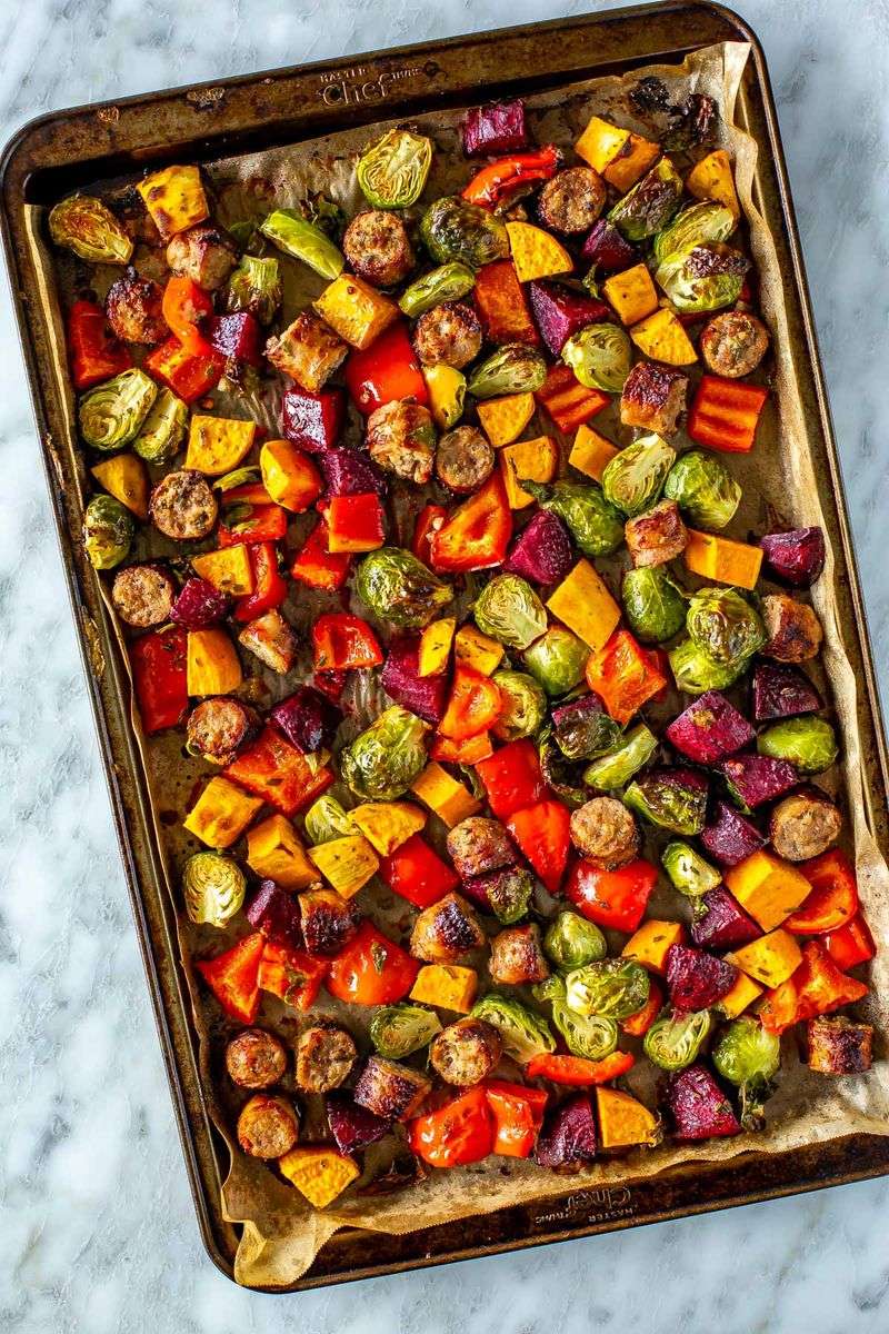 Sheet Pan Sausage and Veggies