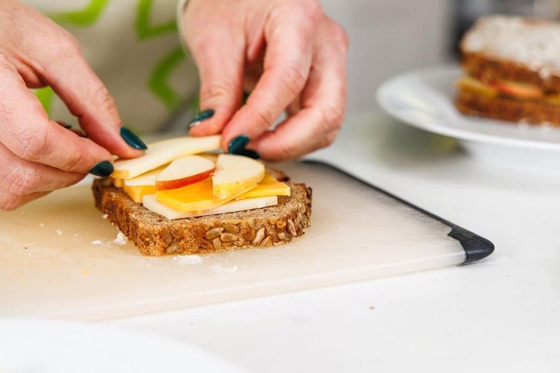 Apple and Cheese Sandwich