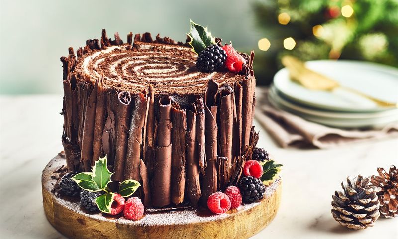 Yule Log Cake