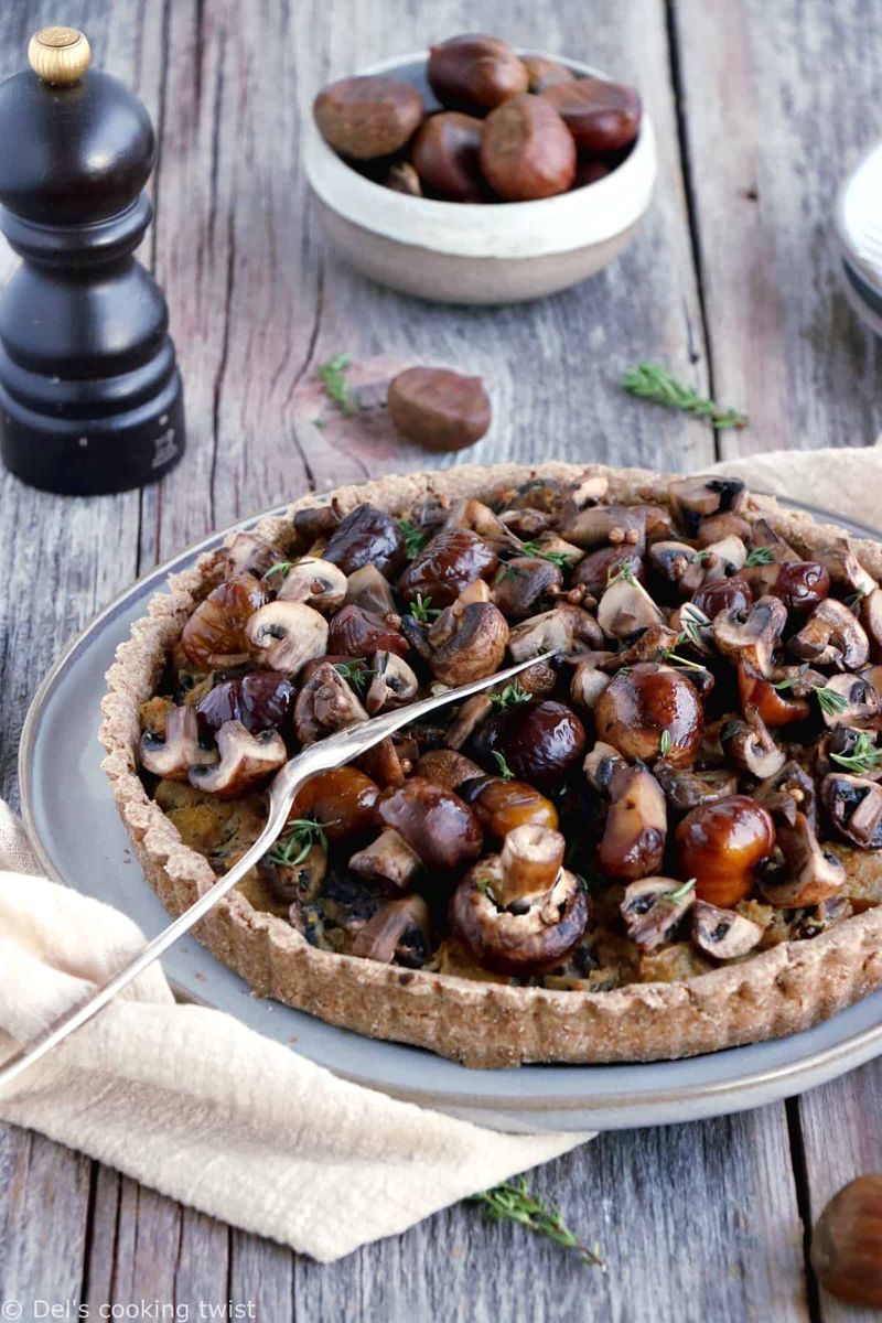 Chestnut and Mushroom Tart